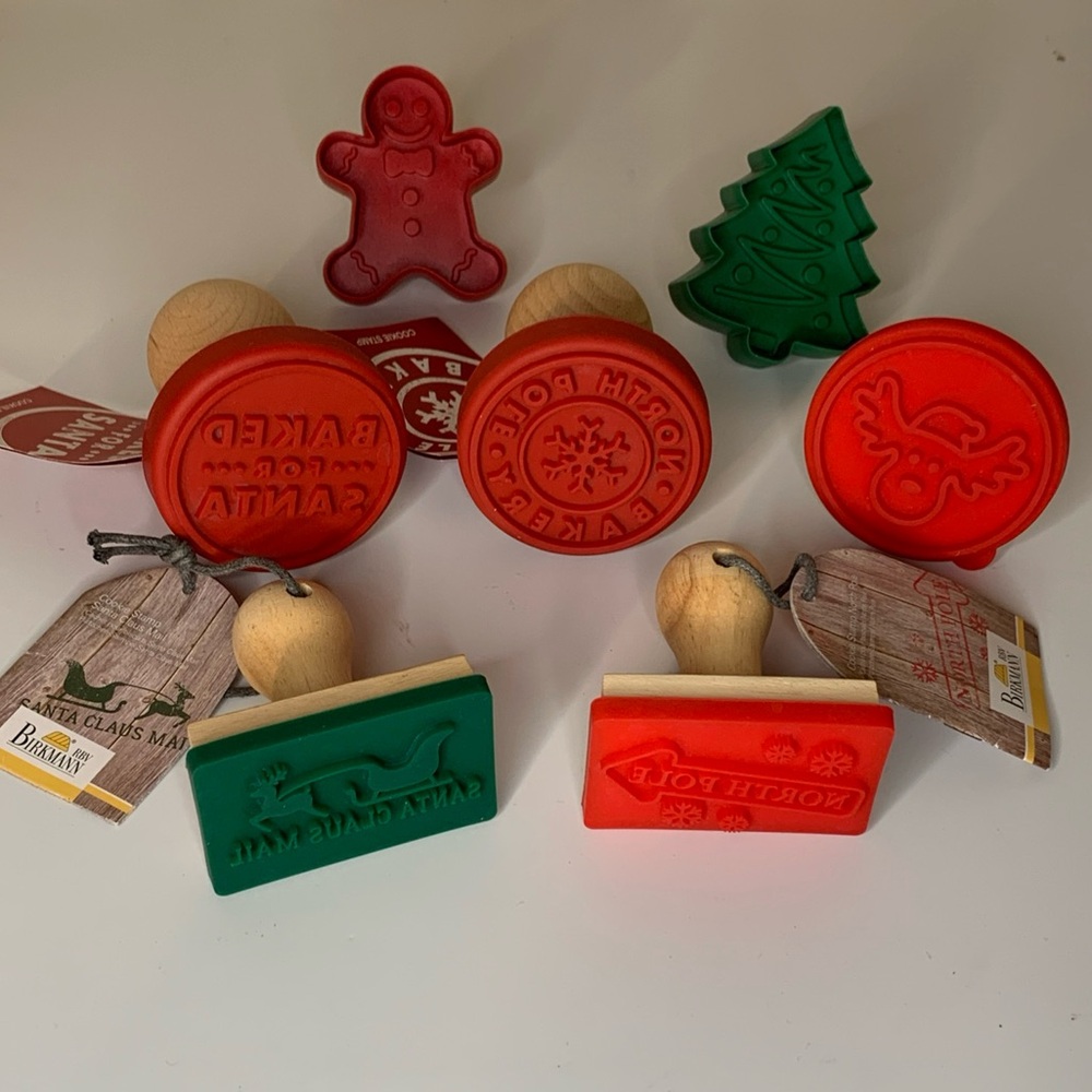 Christmas Cookie Stamp Set - Red and Green
